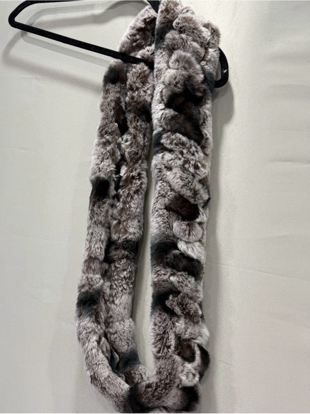 Via Spiga Women's Faux Fur Animal Print Mid-Length Coat Button Pockets M Gray - Picture 10 of 11